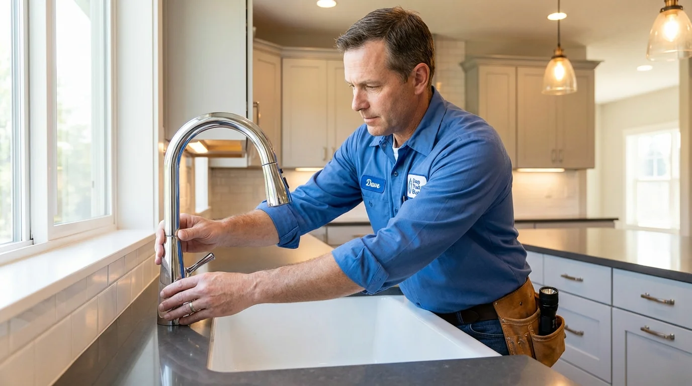 Kitchen faucet installation by Johns Plumbing LLC in Darlington